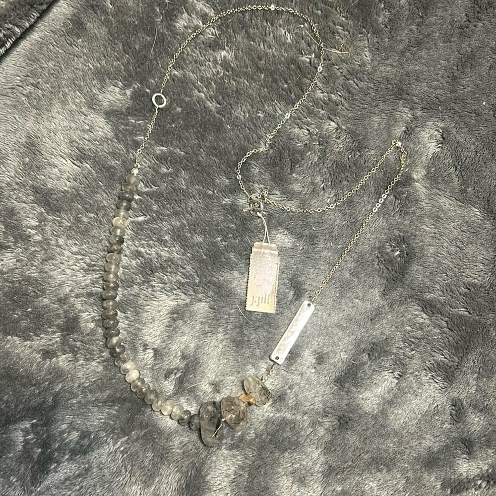 J. Jill Gemstone bead toggle necklace OS nwt